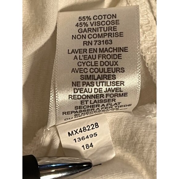 Cupio Embroidered Boho Top With Floral Design Size XL White Peasant Short Sleeve - Picture 12 of 16